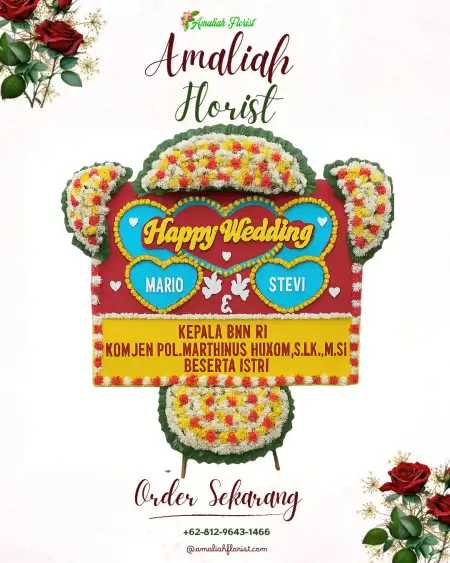 Papan Bunga Pernikahan Nania